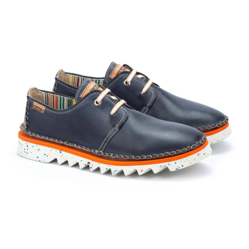 Men's Pikolinos VILLENA Lace Up Shoes Blue | NZ IQ1095A